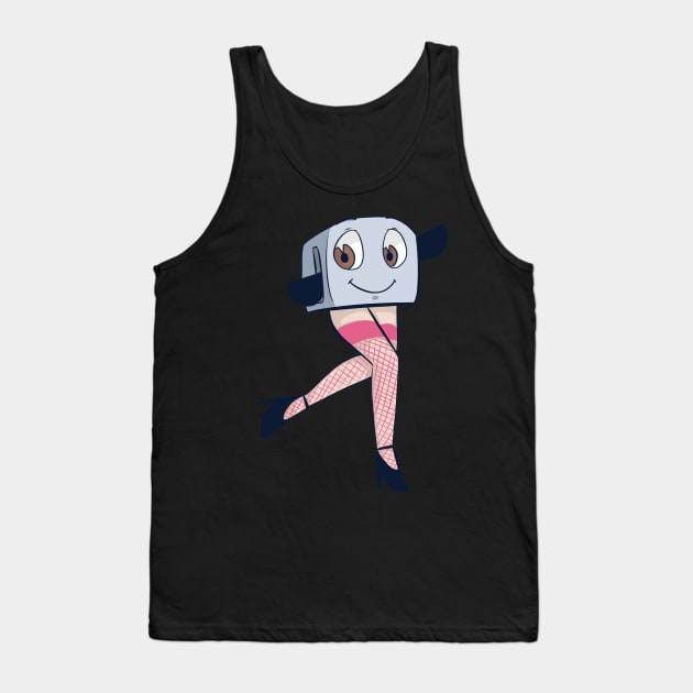 Toaster Pin-Up Sticker Tank Top by ChandlerDoodles